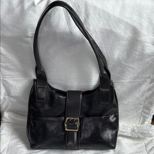 Jones New York Y2K Black Leather Shoulder bag
